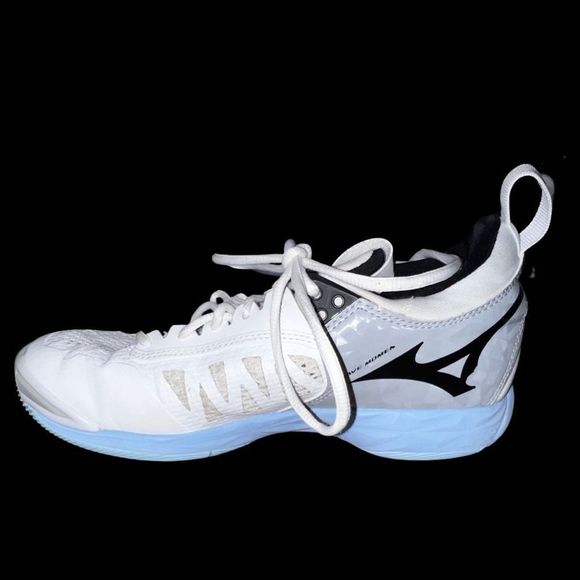 Mizuno Women's Wave Momentum Volleyball Shoe Size 9.5 Blue/Black/White - Picture 5 of 6
